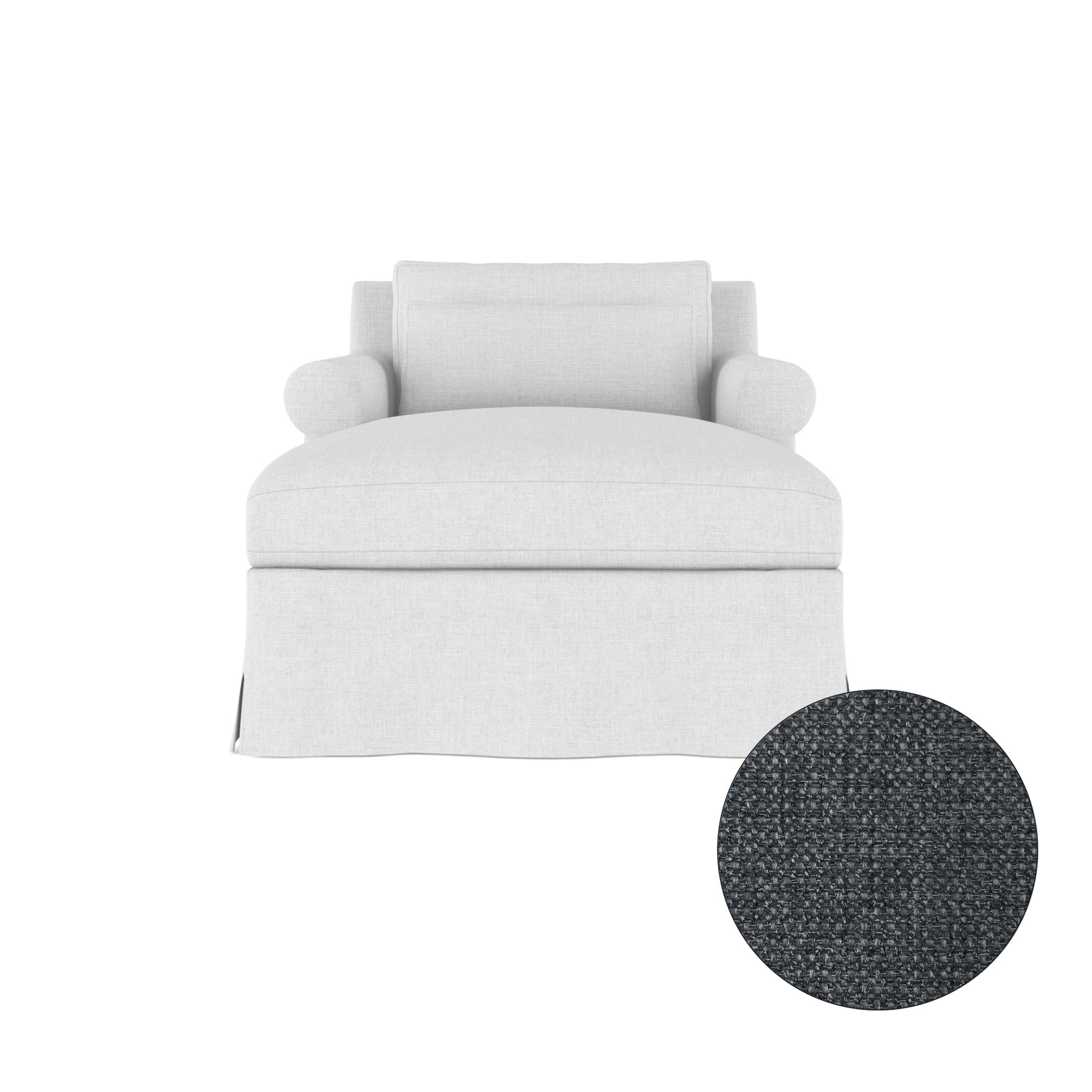 Ludlow Chaise - Bluebell Basketweave