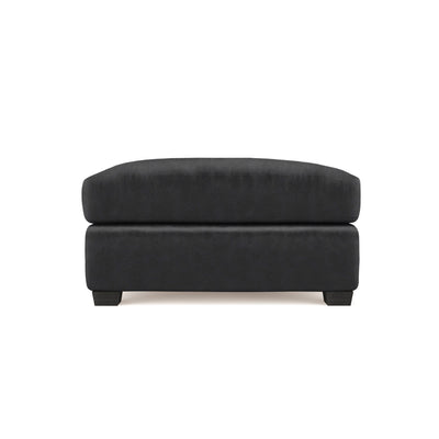 Thompson Ottoman - Black Jack Distressed Leather