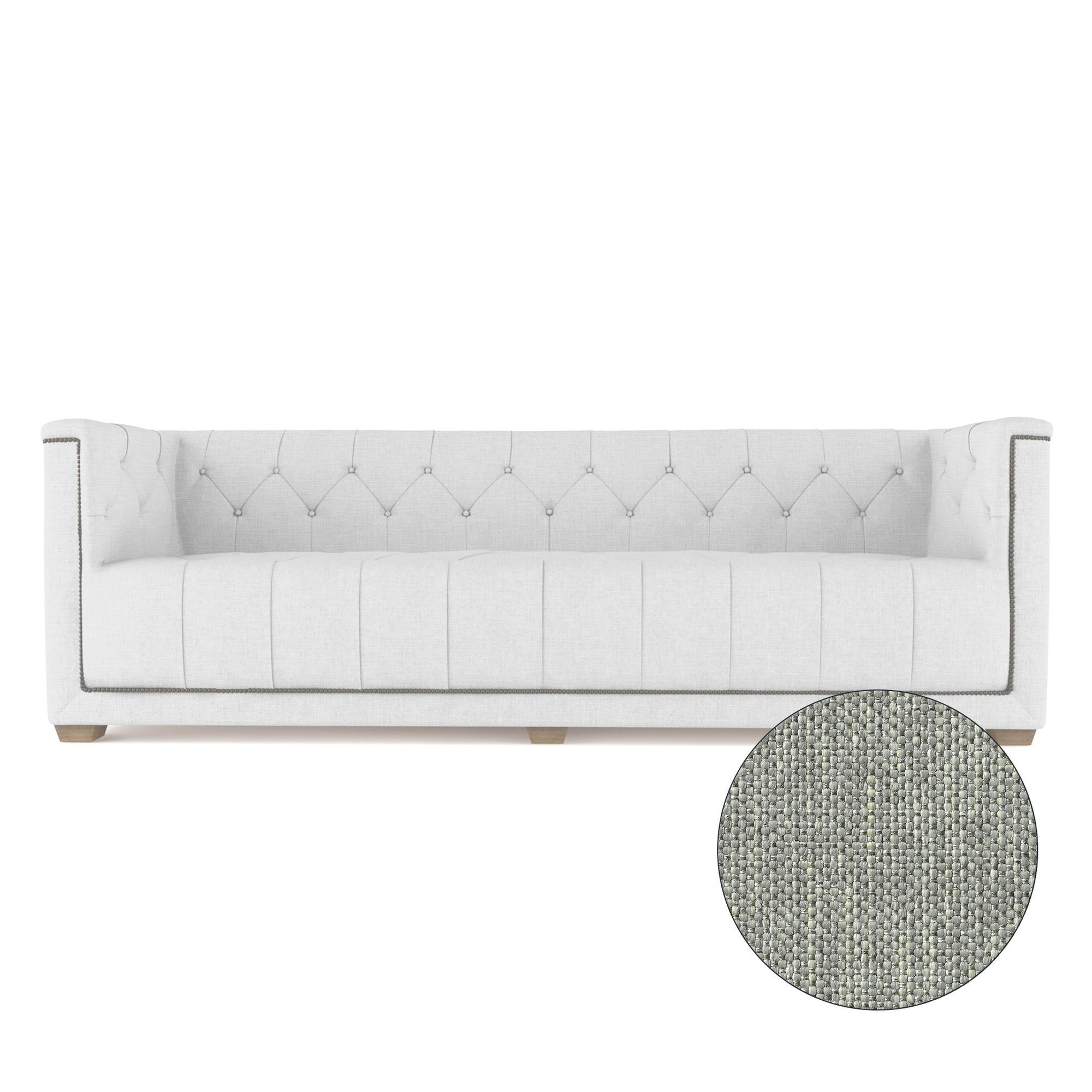 Hudson Sofa - Haze Pebble Weave Linen