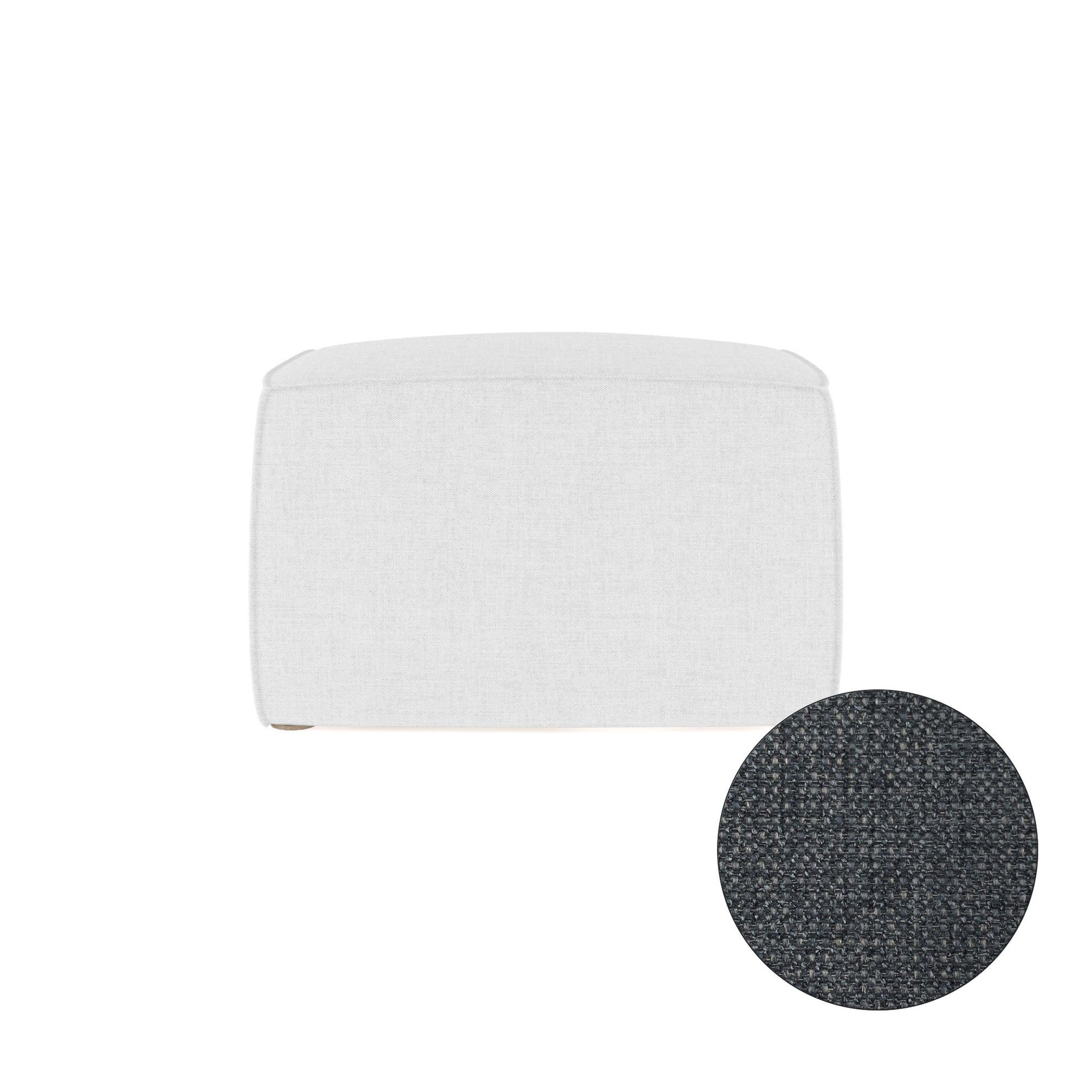 Varick Ottoman - Bluebell Basketweave