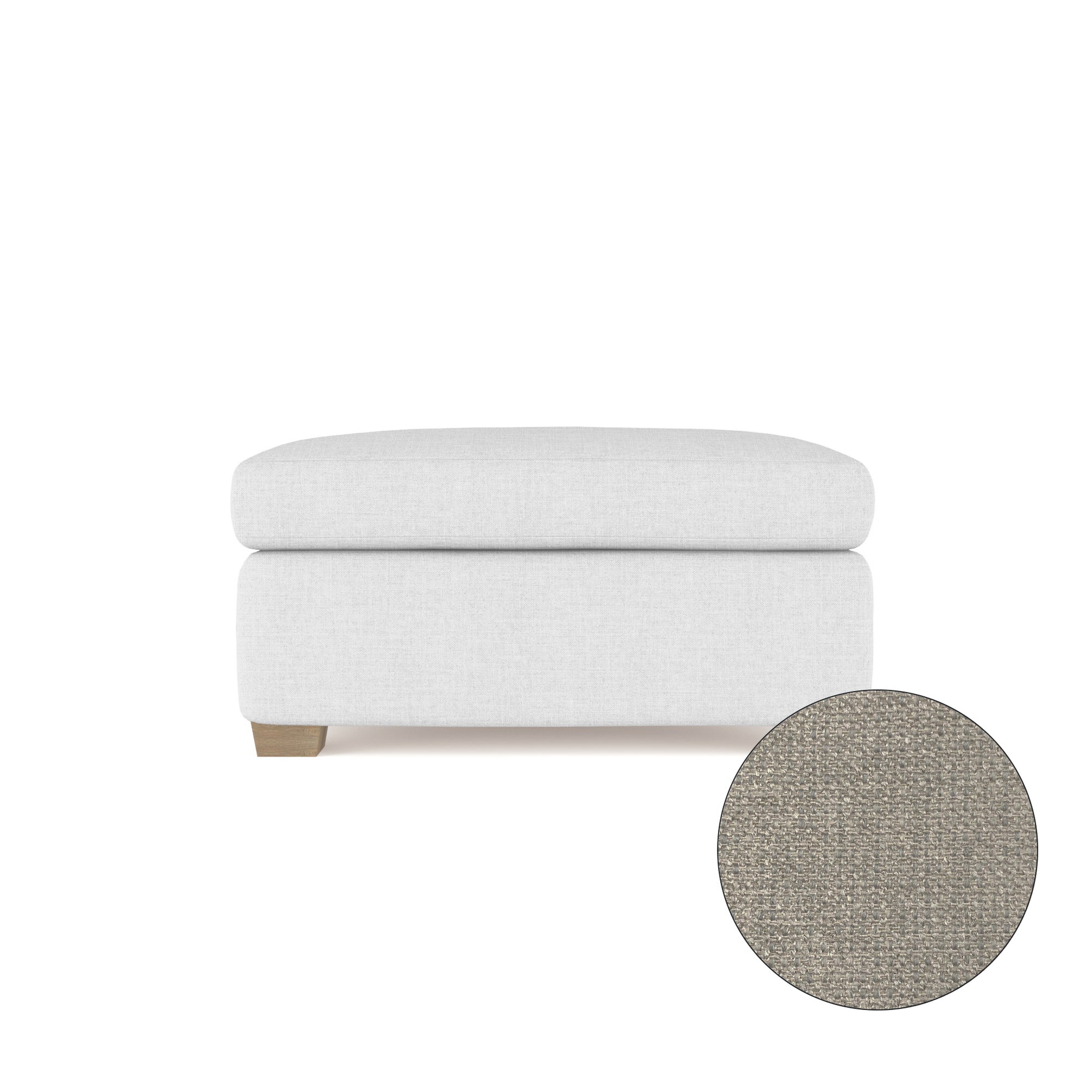 Rivington Ottoman - Silver Streak Basketweave