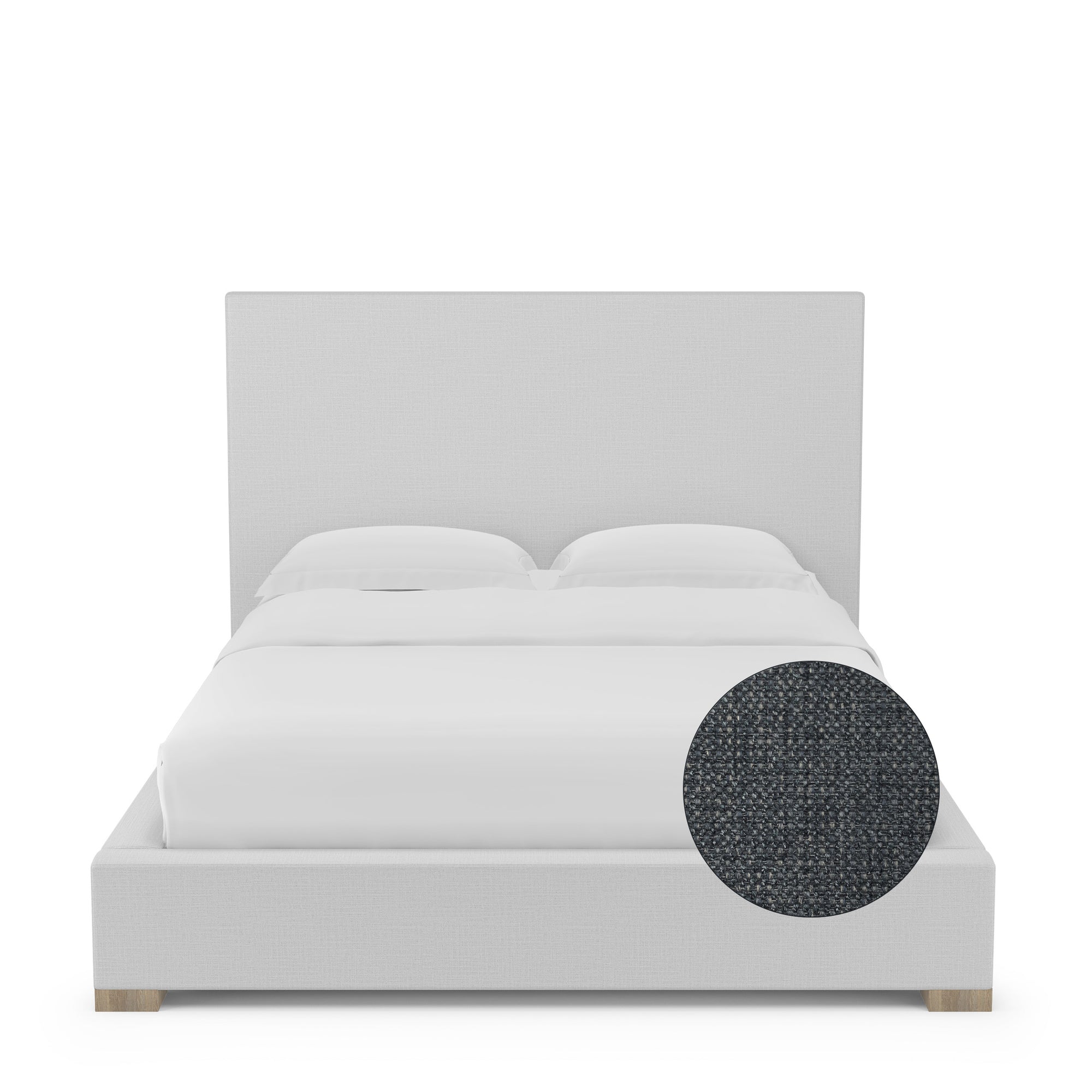 Sloan Panel Bed - Bluebell Basketweave