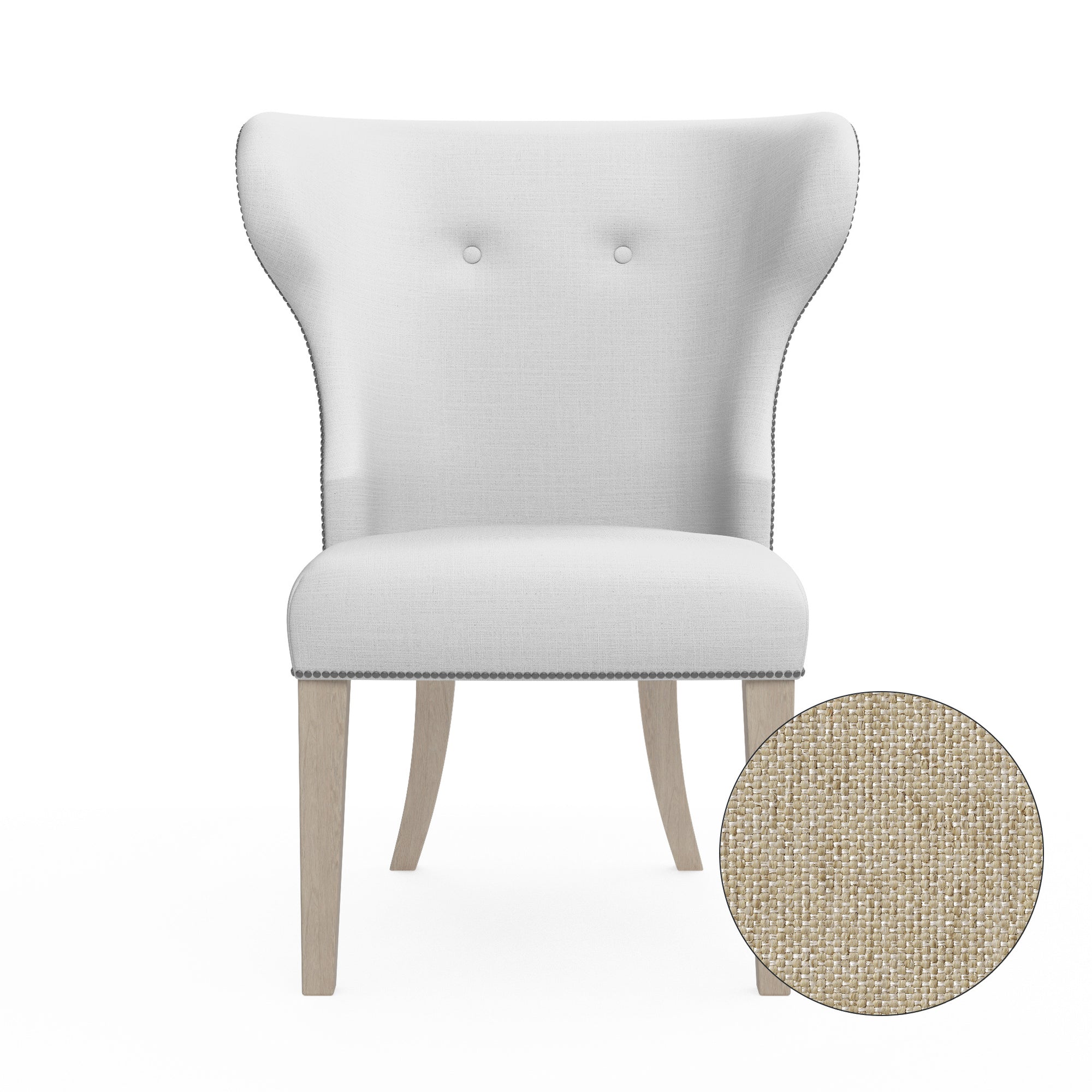 Nina Dining Chair - Oyster Pebble Weave Linen