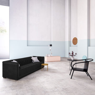 Hudson Sofa - Black Jack Box Weave Linen