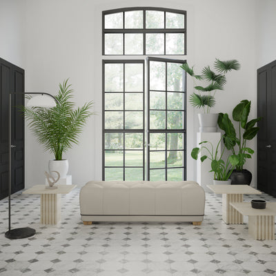 Hudson Table Ottoman - Oyster Vintage Leather