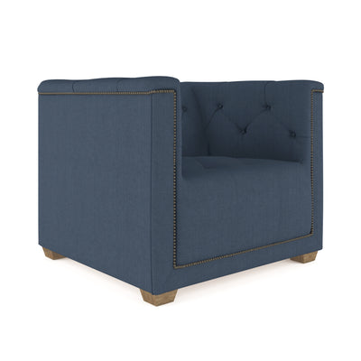 Hudson Chair - Bluebell Box Weave Linen