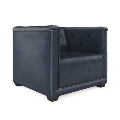 Hudson Chair - Blue Print Vintage Leather