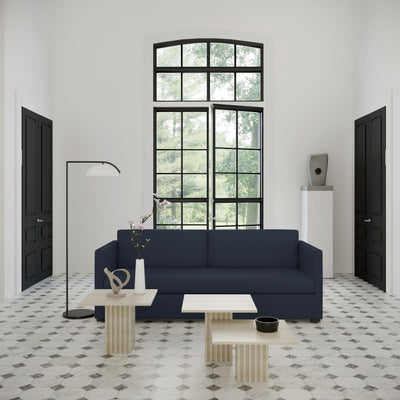 Madison Sofa - Blue Print Box Weave Linen
