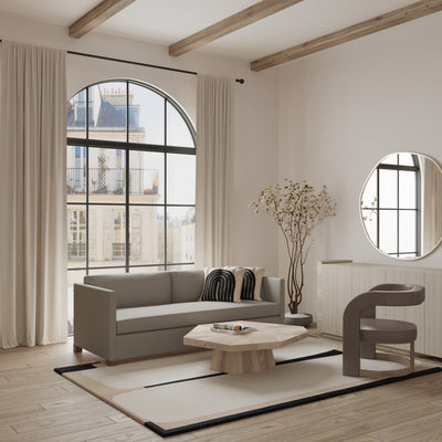 Madison Sleeper Sofa - Silver Streak Box Weave Linen