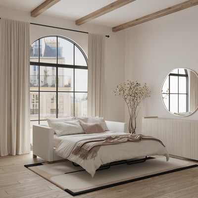 Madison Sleeper Sofa - Blanc Box Weave Linen