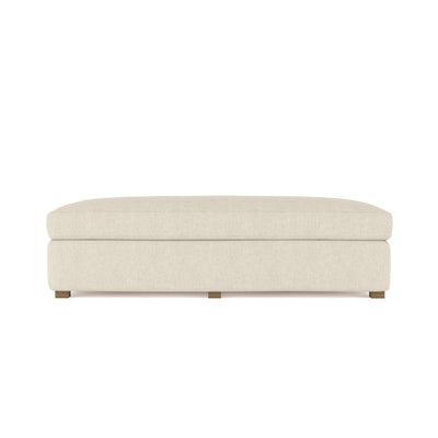 Madison Table Ottoman - Oyster Box Weave Linen