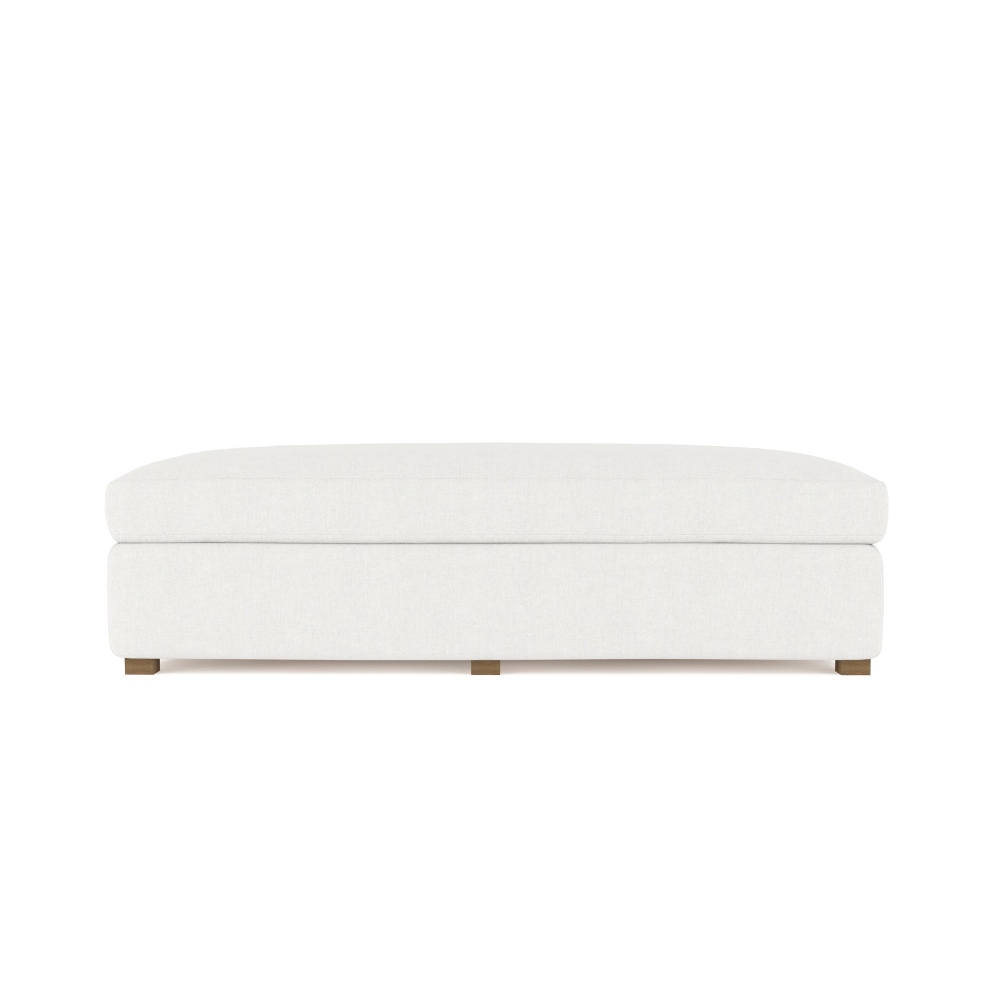 Madison Table Ottoman - Blanc Box Weave Linen