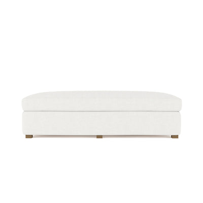 Madison Table Ottoman - Blanc Box Weave Linen