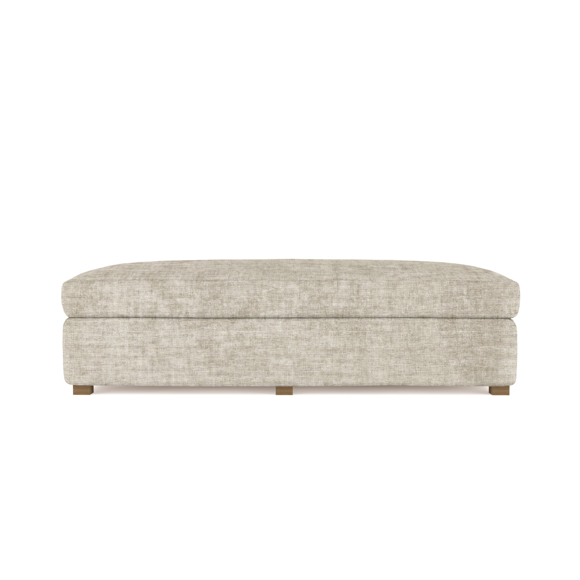 Madison Table Ottoman - Oyster Crushed Velvet