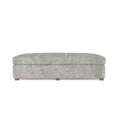Madison Table Ottoman - Silver Streak Crushed Velvet