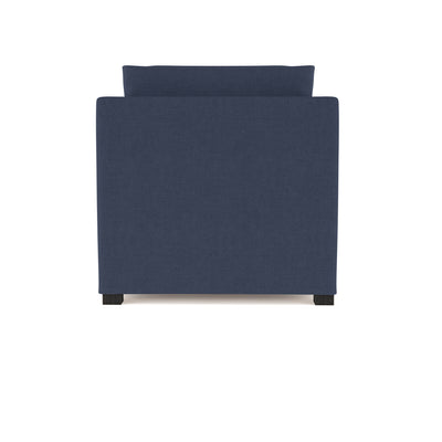 Madison Chaise - Blue Print Box Weave Linen