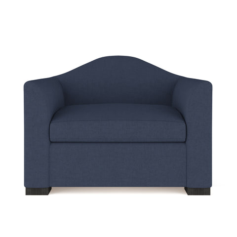 Horatio Chair - Blue Print Box Weave Linen