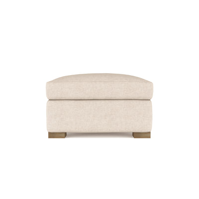 Horatio Ottoman - Oyster Plush Velvet
