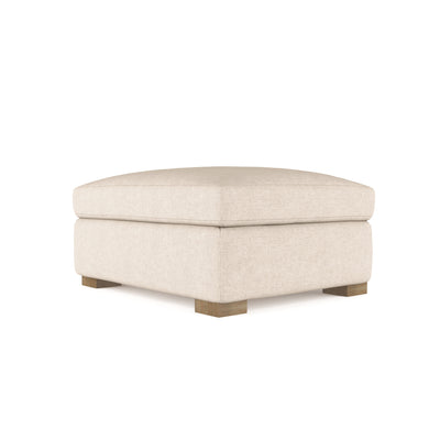 Horatio Ottoman - Oyster Plush Velvet