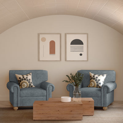 Leroy Chair - Haze Pebble Weave Linen