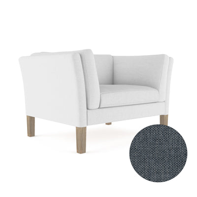 Charlton Chair - Bluebell Pebble Weave Linen