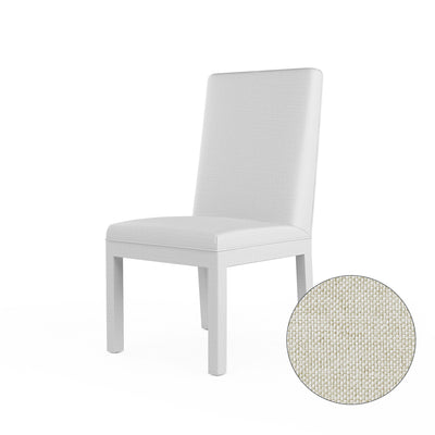 Aleksandar Dining Chair - Alabaster Pebble Weave Linen