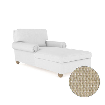 Leroy Chaise - Oyster Pebble Weave Linen