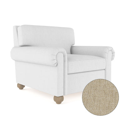 Leroy Chair - Oyster Pebble Weave Linen