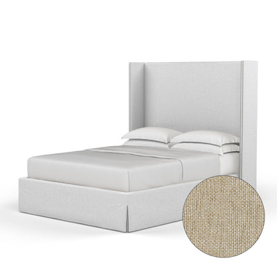 Kaiser Box Bed - Oyster Pebble Weave Linen