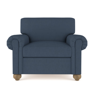 Leroy Chair - Bluebell Box Weave Linen