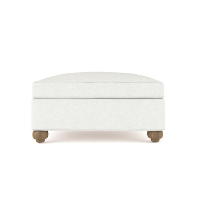 Leroy Ottoman - Blanc Plush Velvet
