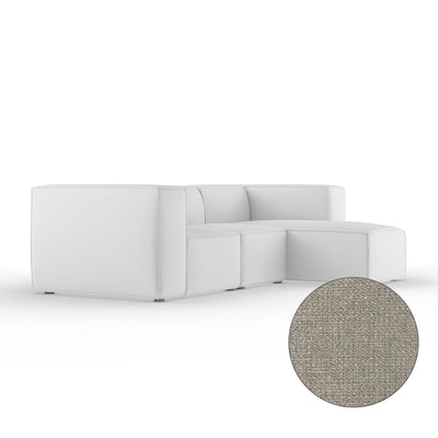 Varick Right-Chaise Sectional - Silver Streak Basketweave