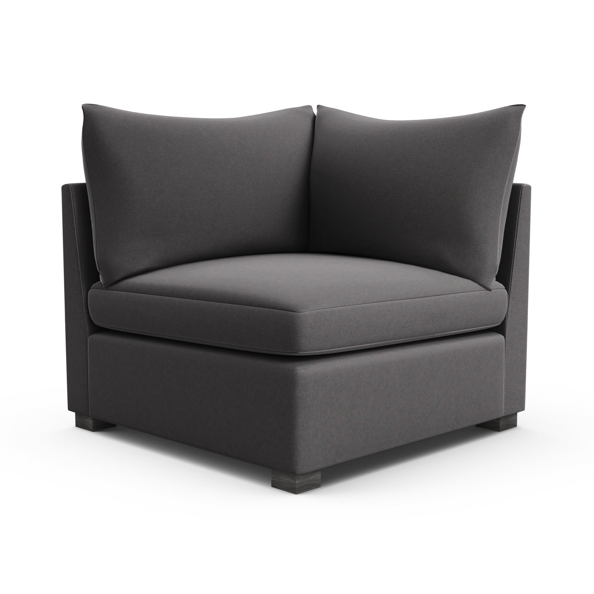 Evans Corner Chair - Graphite Plush Velvet