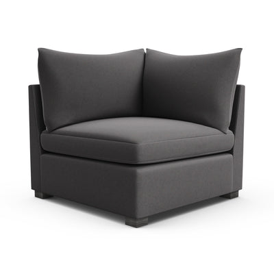 Evans Corner Chair - Graphite Plush Velvet
