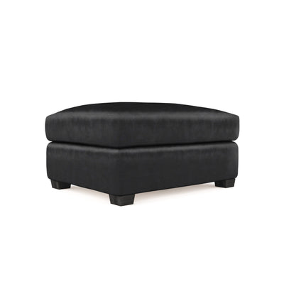 Thompson Ottoman - Black Jack Distressed Leather