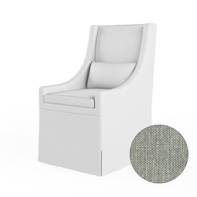 Serena Dining Chair - Haze Pebble Weave Linen