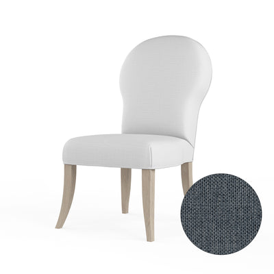 Caitlyn Dining Chair - Bluebell Pebble Weave Linen