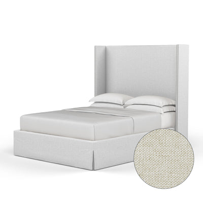 Kaiser Box Bed - Alabaster Pebble Weave Linen