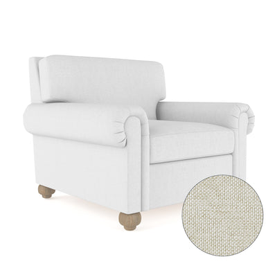 Leroy Chair - Alabaster Pebble Weave Linen