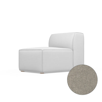 Varick Armless Chair - Silver Streak Basketweave