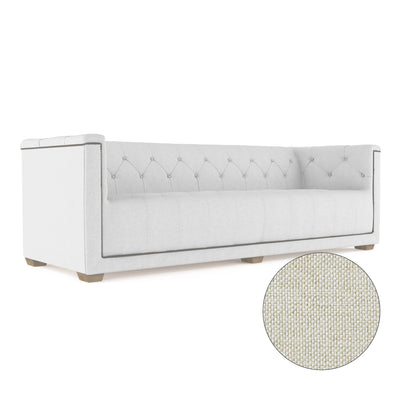 Hudson Sofa - Alabaster Pebble Weave Linen