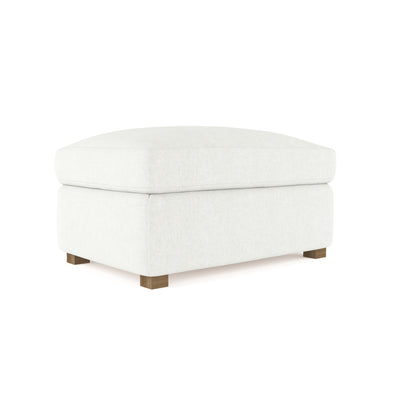 Madison Ottoman - Blanc Plush Velvet