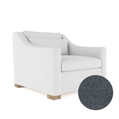 Crosby Chair - Bluebell Pebble Weave Linen