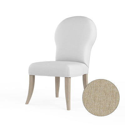 Caitlyn Dining Chair - Oyster Pebble Weave Linen