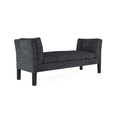 Charlton Bench - Graphite Crushed Velvet