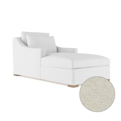 Crosby Chaise - Alabaster Pebble Weave Linen