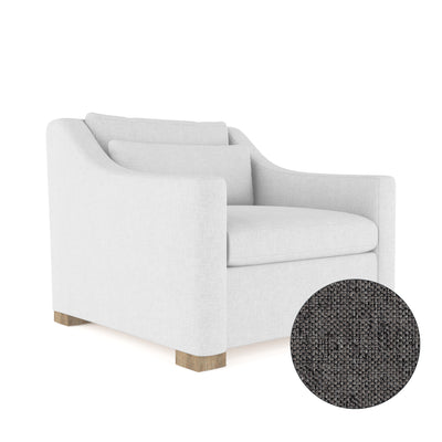 Crosby Chair - Graphite Pebble Weave Linen