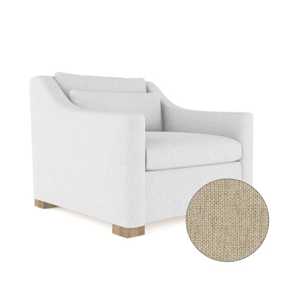 Crosby Chair - Oyster Pebble Weave Linen