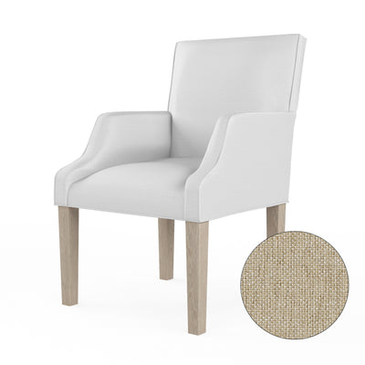 Juliet Dining Chair - Oyster Pebble Weave Linen