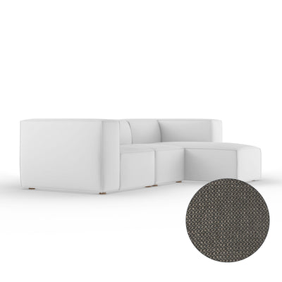 Varick Right-Chaise Sectional - Graphite Basketweave